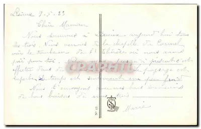Święta Tereska Dziecka Jezusowego w wieku 4 lat — z siostrą Celiną — Carmel w Lisieux pinxit — Rewers
