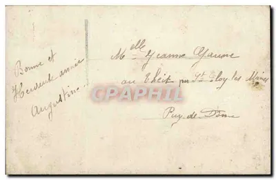 Mulher segurando um cesto de flores — 'Bonne Année' — Dales 189 — Verso
