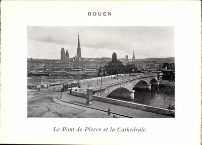 Rouen — Most Kamienny i Katedra