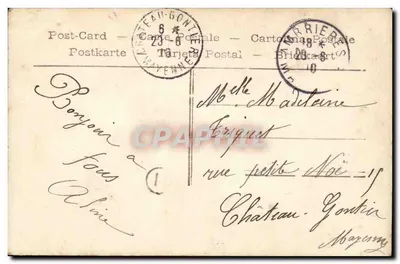 Um beijo — Cartão postal ilustrado — editor desconhecido, n° 4480 — Verso
