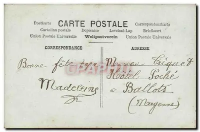 Envio de flores de um pequeno coração — Paris, editor ARS n°75 — Verso