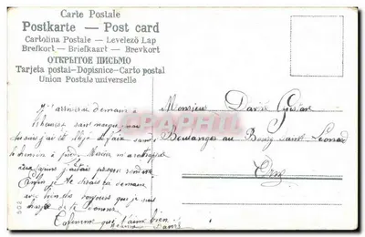 Kwiaty — wiersz o rozstaniu — J. Darré — Rewers