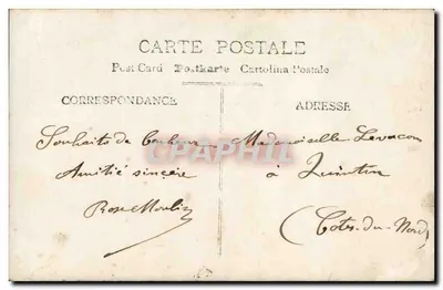 Mulher segurando flores — decoração floral — editor H.K.C. n°3208 — Verso