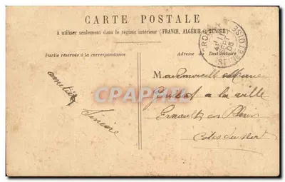 PARIS - Avenue de l'Opéra — widok ulicy z Operą Garnier na tle — wydawca nieznany — Rewers