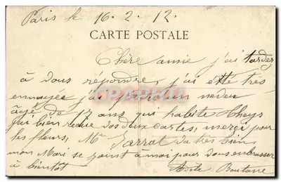 Paris — Entrada dos Inválidos - Os Muros — A. Boutane, n° 352 — Verso