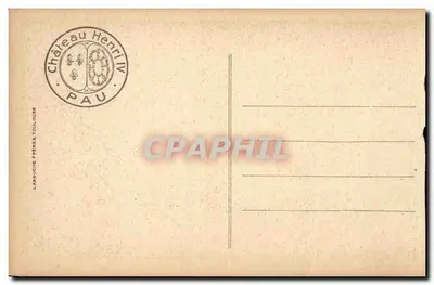 Pau - Castelo Henri IV - Sala de Espera — editor Labouche Frères & Toulouse, n° 85 — Verso