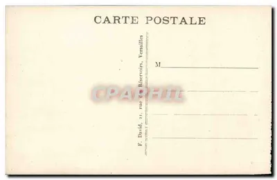 Palácio de VERSAILLES — A Câmara de Luís XIV — Editor F. David, 21 rue des Réservoirs, Versailles — Verso