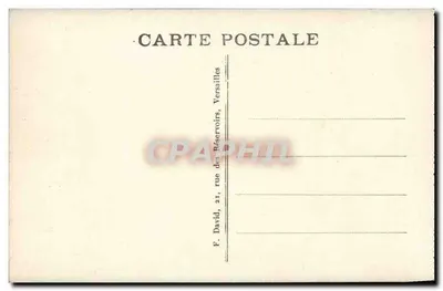 Versailles — A Orangerie do Palácio — Editor F. David, 21, rue des Réservoirs — Verso