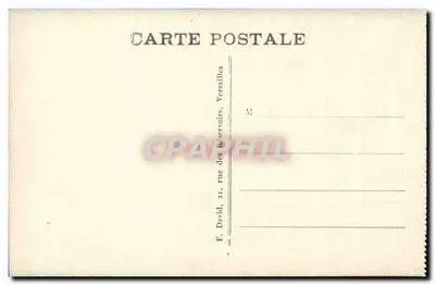 Versailles — Grandes Eaux — Gruta de Apolo — Editor E. David, n°23 — Verso