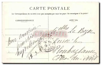 Paris — Buttes-Chaumont — Rochos e Ponte Suspensa — Edição E. L., Paris — Verso