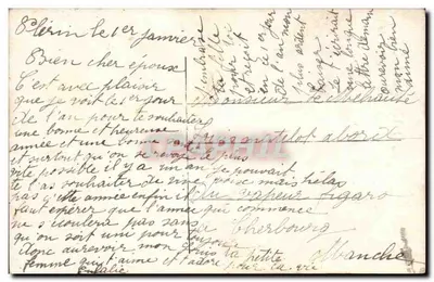 Horseshoe i houx — Szczęśliwy Nowy Rok — Maucel, nr 1733 — Rewers