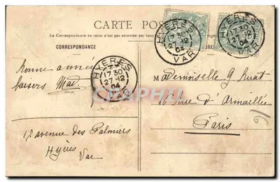 Sujeito simbólico do ano de 1905 — Fotógrafo A. Benement & Cie, Paris — Verso