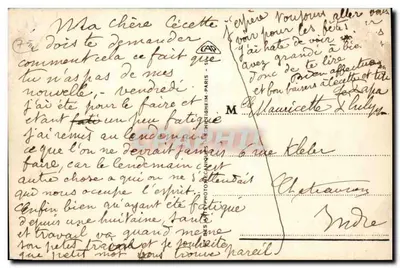 Paryż - La Conciergerie — widok mostu i rzeki — wydawca A. C. P. nr 48 — Rewers