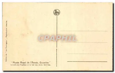 Museu Real do Exército — Sala dos Troféus e hall dos Aliados 1914-1918 — Edição La Fourragère — Verso
