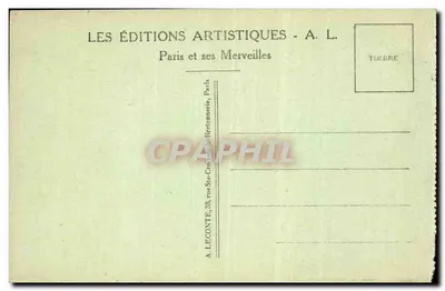 Basílica do Sagrado Coração de Montmartre — Teleférico — A. L. — n° 459 — Verso