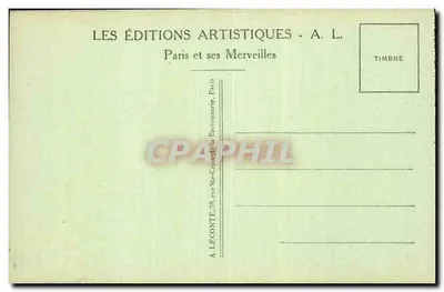 Paris — A Torre Saint-Jacques — A. L. n°124 — Verso