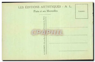 Paryż - Aleja Champs-Élysées i konie z Marly - A. L. — Rewers
