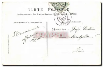 Boulevard de la Madeleine — widok z Pałacu Sądowego — wydawca LACOIFFE, Paryż, nr 10 — Rewers