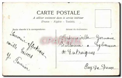 Dew — Yellow Rose — French postcard — Back