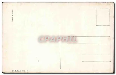 Nocturny krajobraz z jeziorem — wydawca B.K.W. nr 738-8 — Rewers