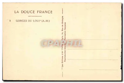 Gorges du Loup — Bretanha — Edições d'Art Yvonn — Verso