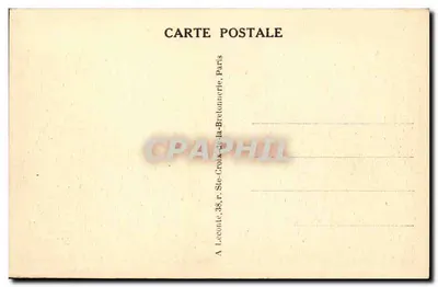 Paris — Vista do Louvre e do Carrousel — editor A. Leconte, n°72 — Verso