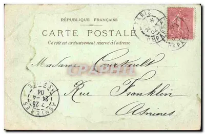 París. El monumento a Gambetta — editor París, n°20 — Reverso
