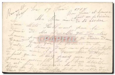 Bukiet mleczów i róż — E.M 219 — Wydawca nieznany — Rewers