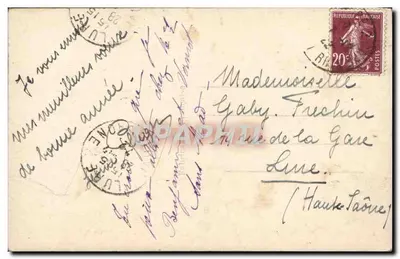 Ragazza in abito giallo con rose — Buon Anno — Dix Paris 2697 — Verso
