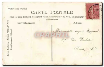 Giovane donna con cappello ornato di fiori che tiene un mazzo di fiori — Stebbing Phot. — VBC Serie 3058 — Verso