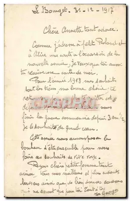 Jovem mulher com lírio — cartão de boas-vindas 1918 — editor anônimo, n° 357 — Verso