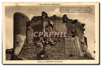 Castelo de MUROLS lado Oeste — A Poética da Auvergne — editor Gouttiérange (P.-de-D.)