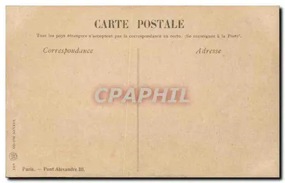 Ponte Alexandre III — barco publicitário Saint-Raphaël Quinquina — editor EDY — Verso