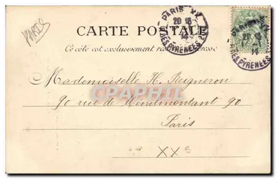 Fontaine Médicis — Paris — L. J. & Cie, editor, Angoustrême-Paris — Verso