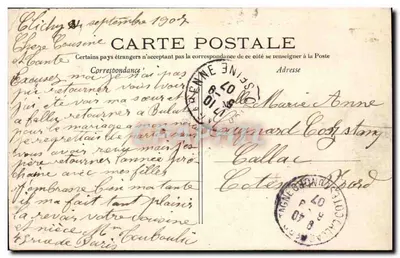 PARIS – Panorama tirado dos Invalides — série 506, editor não identificado — Verso