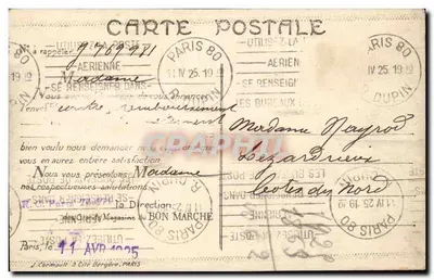 Parigi — L' Avenue du Bois de Boulogne — L'Arc de Triomphe — LIP — Verso