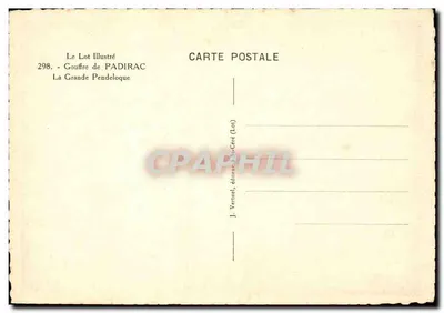Gruta de Padirac — A Grande Pendeloque — Le Lot Illustré n°298 — Verso