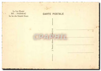 Jezioro Grands Gours — Padirac (Lot) — Le Lot Illustré, n°307 — Rewers