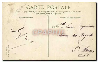 Bois de Boulogne — O Embarcadouro para o passageio na Ilha Norte — editor V.C. Paris — Verso