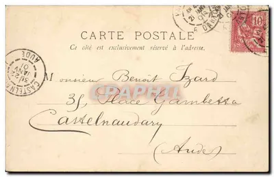 Lago e Rocha das Buttes-Chaumont — Paris — editor Le Fils Paris, n° 131 — Verso