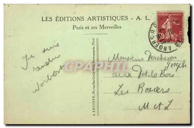Paris - Notre-Dame - A Fachada - A. L. — Verso