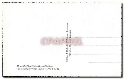 Bordeaux — Wielki Teatr — Zbudowany przez Victora-Louisa w latach 1777–1780 — Rewers
