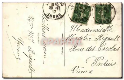 Para w strojach zimowych — Szczęśliwego Nowego Roku — DIX 1078p — Rewers