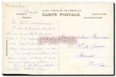 Familie en kudde in de bergen — Gelukkig kerstfeest — J.N. Paris n°143 — Achterkant