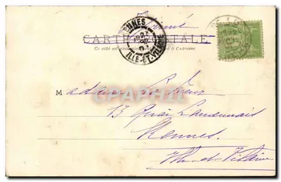 Fantasia - Mulher - Mulher em moda elegante - moda - Bilhete postal antigo — Verso