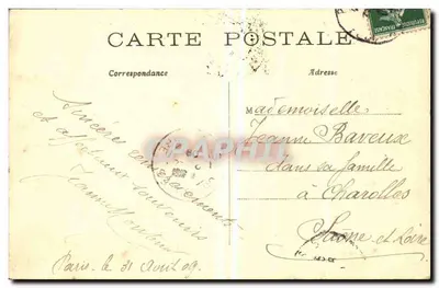 Parijs — Station St-Lazare — Cours de Rome — C.M. n° 153 — Achterkant