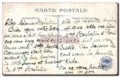 Paryż — Pomnik Gambetty — L.V.G. n° A°1 — Rewers