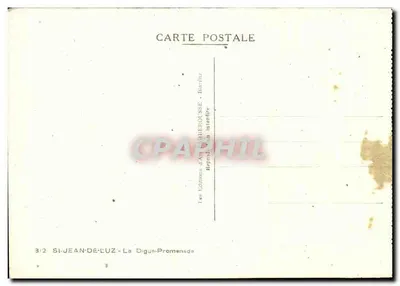 St-Jean-de-Luz — A Digue-Promenade — Les Éditions d'Art Bérefoisse, Biarritz — Verso