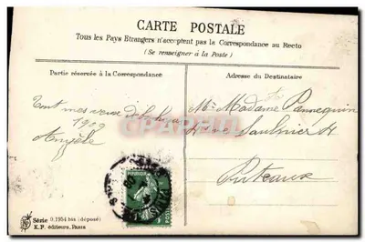 Kwitki zapominanki — Serdeczne Życzenia — K.F. wydawcy, Paryż, seria 0.1954 bis — Rewers