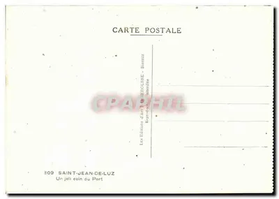 सेंट-जॉन-डे-लुज — पोर्ट के एक सुंदर कोना — कला संस्करण टी. बियरोरूस - बियारिट्ज़ — पीछे